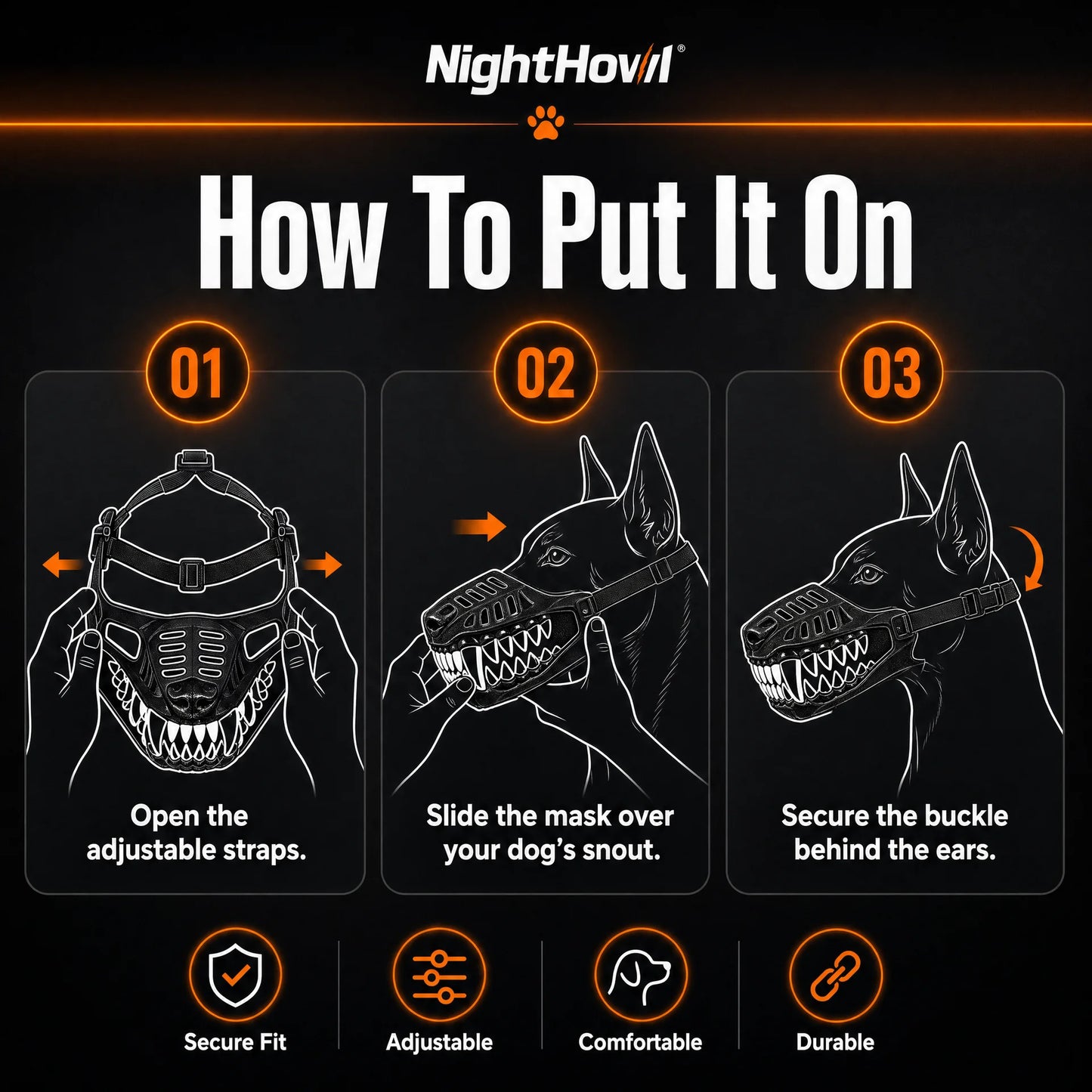 NightHowl™ Hellhound Dog Mask